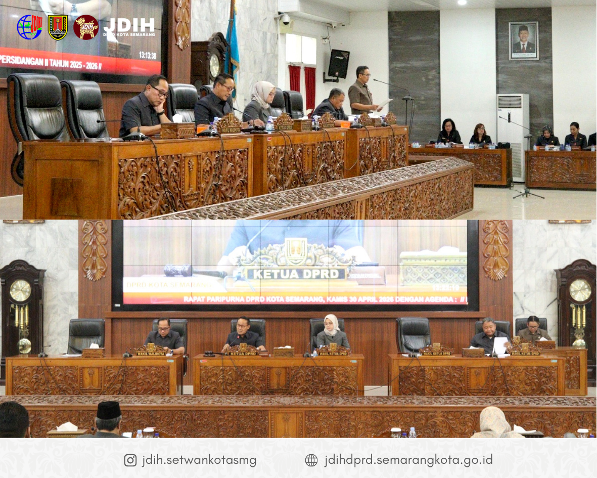 Post Image Rapat Paripurna Penutupan Masa Persidangan II Tahun 2025-2026 DPRD Kota Semarang