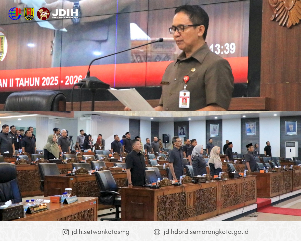 Post Image Rapat Paripurna Penutupan Masa Persidangan II Tahun 2025-2026 DPRD Kota Semarang